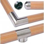 Hier finden Sie Zubehörteile wie Enkappen und Verbinder aus Edelstahl, um Ihrem Holzhandlauf den letzten Schliff zu geben.