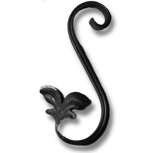 S- Bogen mit Blatt links 200 x 90 mm, 12 x 6 mm gerillt