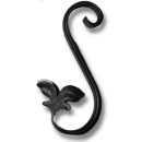 S- Bogen mit Blatt links 200 x 90 mm, 12 x 6 mm gerillt