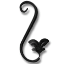 S- Bogen mit Blatt rechts 200 x 90 mm, 12 x 6 mm gerillt