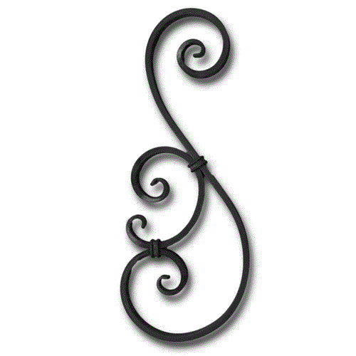 S- Bogen mit C- Schnörkel 640 x 260 mm, 25 x 12 mm