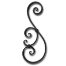 S- Bogen mit C- Schnörkel 640 x 260 mm, 25 x 12 mm