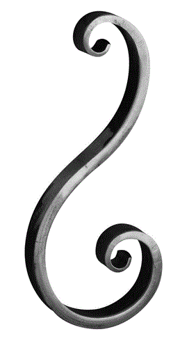 S-Bogen aus Stahl 305 x 135 mm | 25 x 12 mm