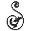 S- Schnörkel mit Blatt links 460 x 240 mm, 16 x 8 mm...