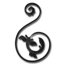 S- Schnörkel mit Blatt rechts 460 x 240 mm, 16 x 8...