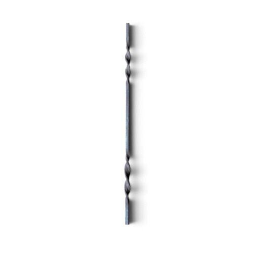 Schmiedestab doppelt gedreht 900 mm | Vierkantstahl 12 x 12 mm