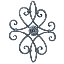 Zierornament gehämmert 530 x 430 mm