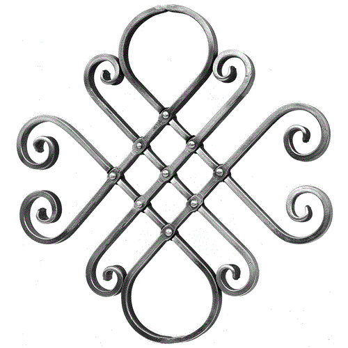 Zierornament mit Nieten 410 mm