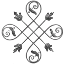 Zierornament Ø 750 mm eckig