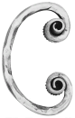 C-Schnörkel 70 x 120 mm | 16 x 8 mm Kanten...