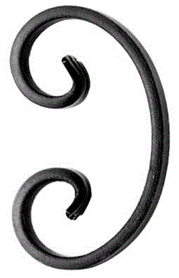 C-Schnörkel 75 x 120 mm | 12 x 6 mm