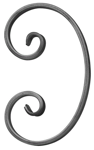 C-Schnörkel 130 x 210 mm | 12 x 6 mm