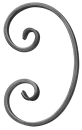 C-Schnörkel 130 x 210 mm | 12 x 6 mm