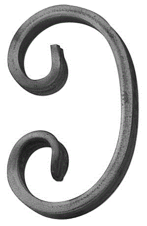 C-Schnörkel 60 x 95 mm | 12 x 5 mm