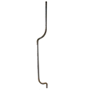 Korbstab 12 mm glatt, eckig