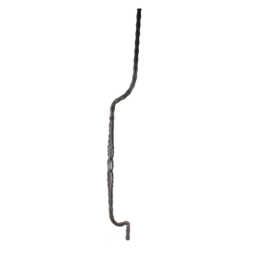 Korbstab mit Fischgratmuster