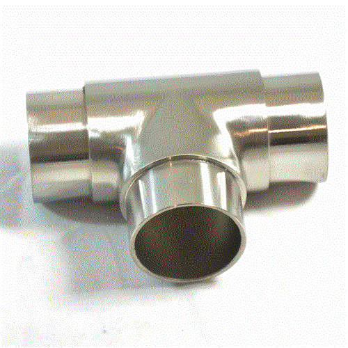 Edelstahl T- Verbinder für 42,4 mm