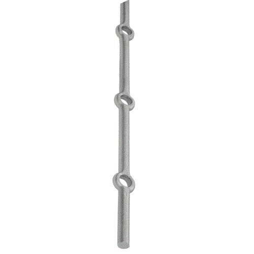 Locheisen 12er, 12er rund, Abstand 132 mm
