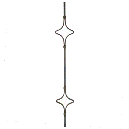 Zierstab mit 2 Rauten